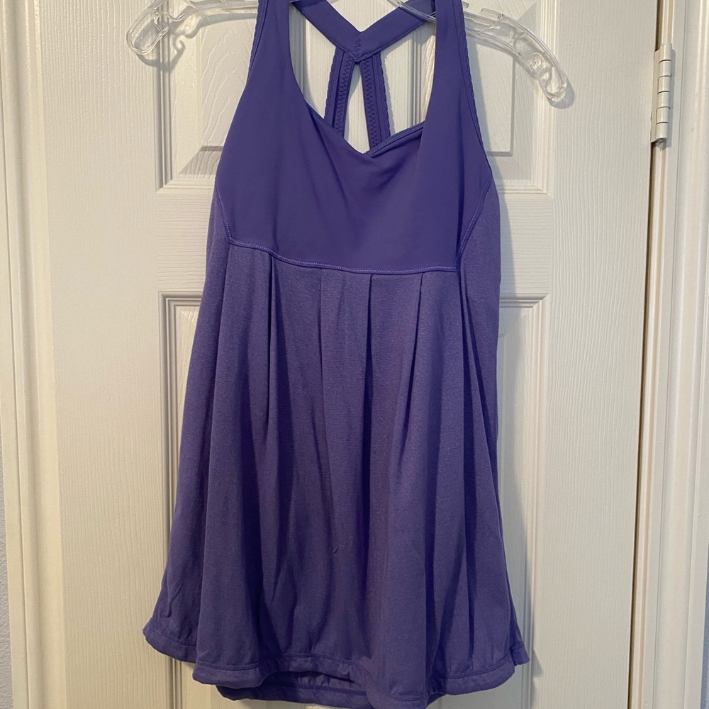 Lululemon Athletica purple tank top w built in bra